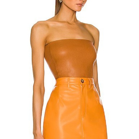 SPRWMN Tube Top in Camel - Picture 2 of 10